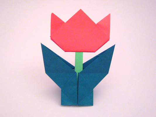 折り紙 折り方 簡単 チューリップ 折り紙の折り方 作り方